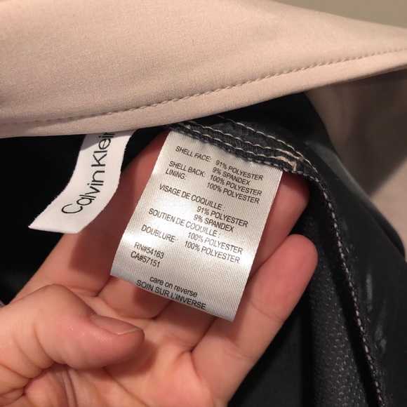 NWT Large Calvin Klein Trench Coat Removable hood - Picture 11 of 12